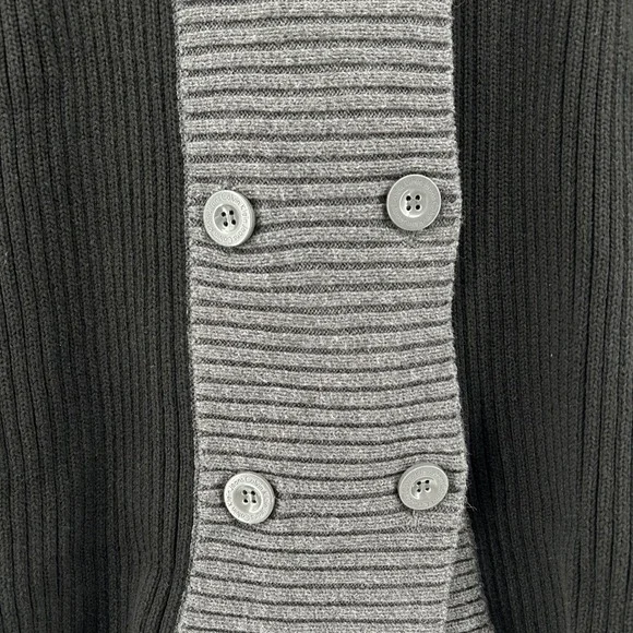 Y2K Goth Calvin Klein Ribbed Knit Hoodie Jacket Cyber Punk Sweater S - Picture 9 of 14